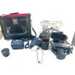 Selection of camera equipment includes lenses, sigma Zenite etc, all untested