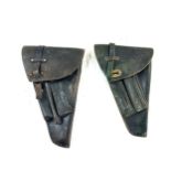 2 Vintage leather gun holsters