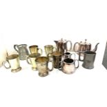 Large selection of silver plated items includes cups etc