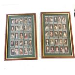2 Framed cigarette cards, includes wills measures 18 inches tall 11.5 inches wide