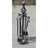 Large cast iron complete companion set measures approx 29 inches tall