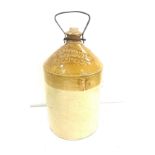Vintage Doulton and co Lambeth flagon, T Newman Railway Inn Baldock, height approximately 19 inches