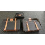 Two vintage Antler travel cases and a vanity case largest measures approx 32 inches long by 24