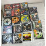 Large selection of play station 1 games includes play station hardcore 4x4, gran turismo, scare