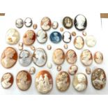 Assorted cameo plaques for jewellery