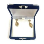 Ladies 9ct gold drop earrings