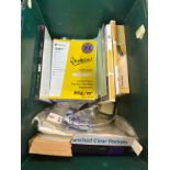 Large selection of assorted paper and a selection of files