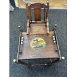 Vintage wooden metamorphic childs chair/ table