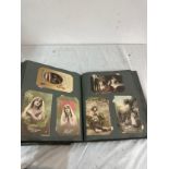 Vintage albums of 250 post cards includes WW1 era, sweetheart cards, greetings cards etc