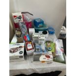 Selection of new in box items to include tupperware, bottles, lamps etc