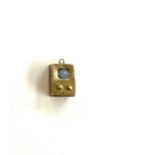 Vintage 9ct gold charm television weighs approx 2.4 gm