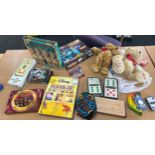 Selection of assorted games includes Disney sticker set, dominos, ancient egypt etc