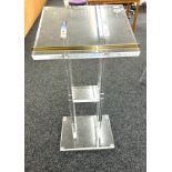 Bespoke acrylic lectern from shenton hall measures approximately 46 inches tall 20 inches wide 14