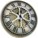 Large wall hanging Skeleton clock, 24inches diameter