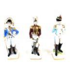 3 Pottery soldiers height approximately 10 inches