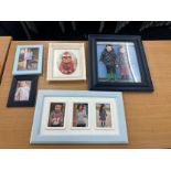 Selection of pictures frames largest measures 19.5cm long 17 inches wide