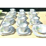 Art Deco Tryst Windsor china part tea set