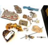 Selection of vintage toys includes Royal Navy, Hoverlloyd etc