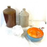 Selection of assorted pottery items includes Crown ducal, Earthen ware etc