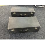 2 Vintage car luggage cases