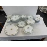 Part wedgwood petersham dinner set includes plates, bowls, lidded tureens etc