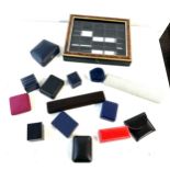 Selection of empty jewellery boxes/ cases