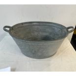 Vintage galvanised bucket measures approximately 10 inches tall 25 inches wide
