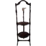 Oak 3 tier cake stand, approxiamte height 36 inches