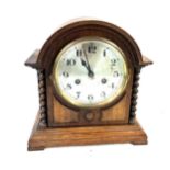 Vintage 2 key hole barley twist mantle clock