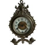 Vintage orante brass mantle clock,