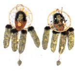 2 small native american dream catchers 26 inches tall 8 inches wide