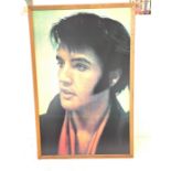 Large framed Elvis Presley print measures approximately 29 inches tall 19 inches wide