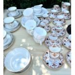 Large selection of part tea services to include Springtime Stadnard china, Royal Stafford, S&N
