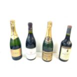 Selection of alcohol includes chateau talbot wine 1976, harrods chateauneuf du pape 1996, Louis