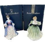 2 Boxed Royal Doulton figures includes the Peggy Davis collection Peggy and Valerie one has COA