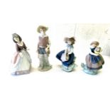Four Lladro figurines to included signed Jolie etc