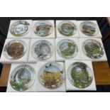 Selection of 11 Royal Worcester Peth Banett collectors plates includes the Wheatfields in August,