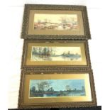 3 Victorian framed water colours 1 dating 1899 R.E