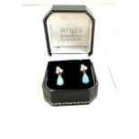 9ct gold and opal earrings