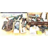 Large selection of vintage airfix, tri ang track, train models etc