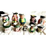 Selection of vintage character jugs