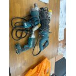 2 Makita drills, Recipating saw jr30502 and 1 other