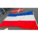2 Vintage flags includes dutch and denmark largest measures approximately 117inches by 76 inches