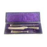 Silver rimmed W.R Humpherys & co sheffield carving set