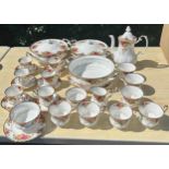 Selection of Royal Albert Old Country Rose part dinner and tea service to include cups, saucers,