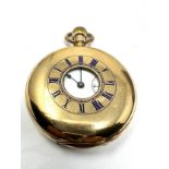 Antique rolled gold waltham half hunter pocket watch the watch is ticking