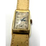 Vintage Gents gold plated Favre leuba & Co sandow wrist watch the watch is ticking