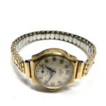 Vintage Ladies 9ct gold cased Smiths deluxe wrist watch hand winding the watch is ticking