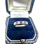 18ct gold amethyst & diamond ring (4g)