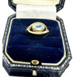 18ct gold aquamarine dress ring (2.5g)